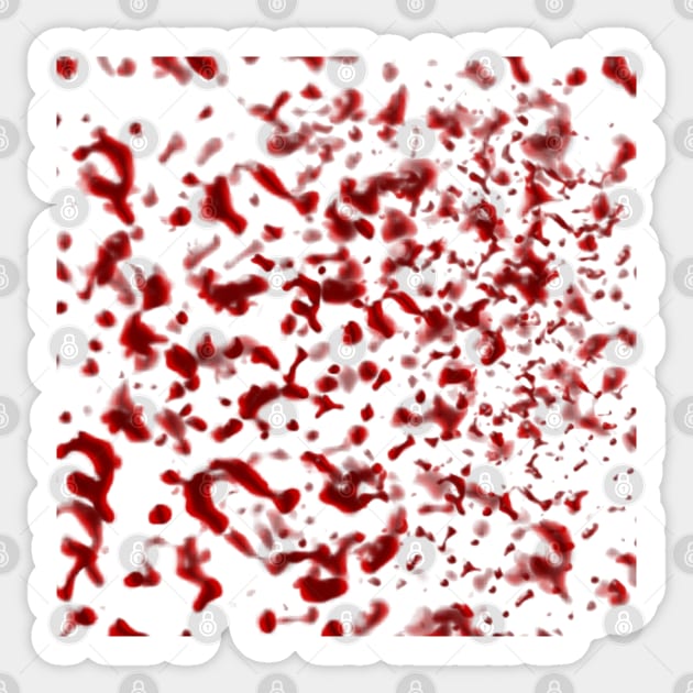 Blood Spatter Sticker by BlakCircleGirl